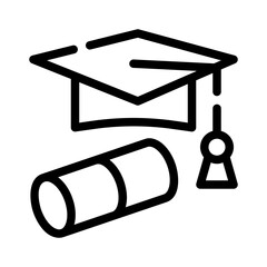 graduation line icon