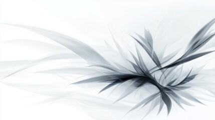 Abstract Art: A White and Black Flower