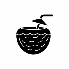 creative details Coconut Drink Icon vector illustration