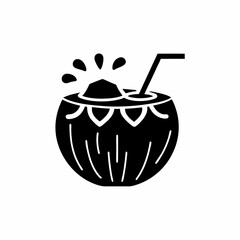 creative details Coconut Drink Icon vector illustration