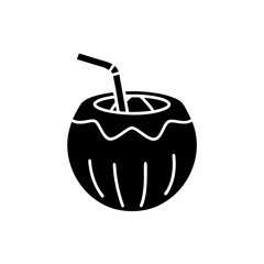 creative details Coconut Drink Icon vector illustration