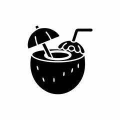 creative details Coconut Drink Icon vector illustration