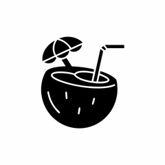 creative details Coconut Drink Icon vector illustration