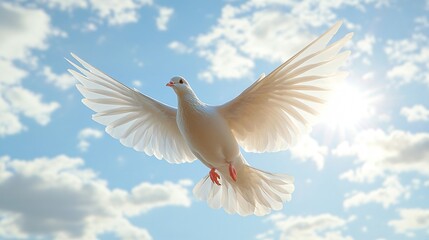 Fototapeta premium Holy white dove 