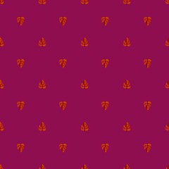 seamless texture with orange leaves on pink background 