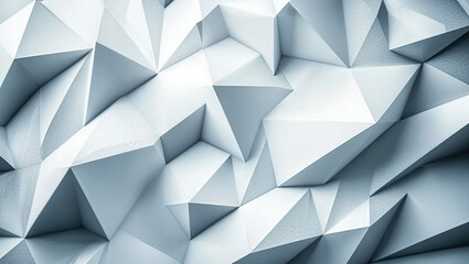 Fototapeta premium Abstract White Geometric Spike Pattern Background. 3D Vector Triangle Line Illustration Design with copy space.