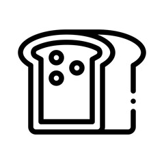 bread loaf line icon