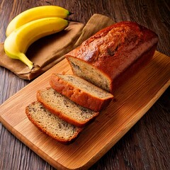  banana bread on a cutting board