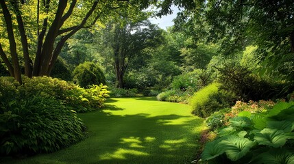 Obraz premium panoramic view of the nature, green nature scenery, fresh nature