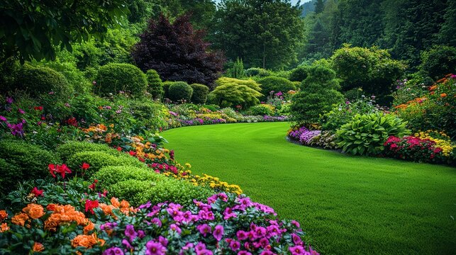 panoramic view of the nature, green nature scenery, fresh nature