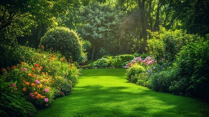 panoramic view of the nature, green nature scenery, fresh nature