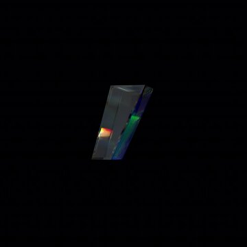 Glass symbol Comma with dispersion and caustics effect on Alpha Channel