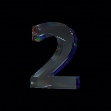 Glass number 2 Two with dispersion and caustics effect on Alpha Channel