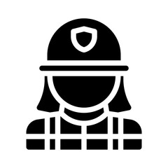 firefighter glyph icon