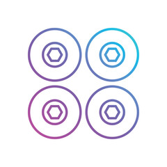 wheels Vector icon