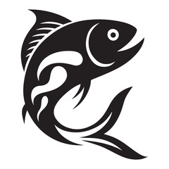 Obraz premium Bold Tribal Fish Graphic Design