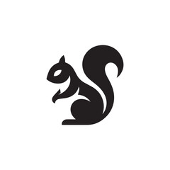minimalist and modern squirrel logo design