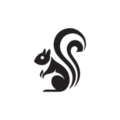 minimalist and modern squirrel logo design