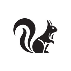 minimalist and modern squirrel logo design