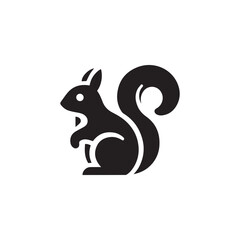 minimalist and modern squirrel logo design