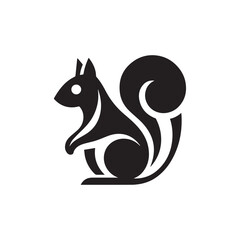 minimalist and modern squirrel logo design