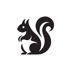 minimalist and modern squirrel logo design