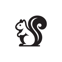 minimalist and modern squirrel logo design