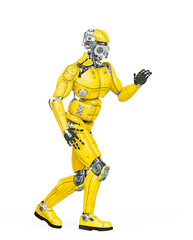 beta tester mech is walking on side view