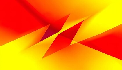 Yellow orange red abstract background for design. Geometric shapes. Triangles squares stripes lines. Color gradient. Modern futuristic. Bright colorful.