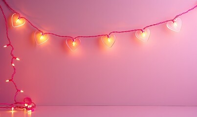 valentine celebration day various decoration symbolizing love and plain background Generate AI