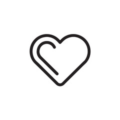 Love linear vector icon, love line art icon vector
