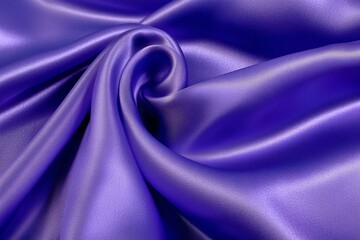 Fototapeta premium Purple blue silk satin. Beautiful soft folds. Shiny fabric surface. Elegant background with space for design. Very Peri.