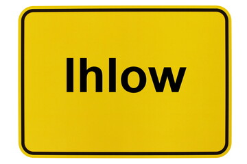 Illustration eines Ortsschildes der Gemeinde Ihlow in Niedersachsen