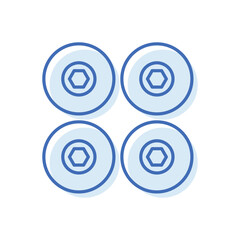 wheels Vector icon