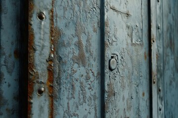 Weathered Metal Texture with Rust and Peeling Paint