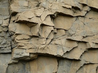 The texture of the mountain. Close-up. Light brown stone background. Grunge background.