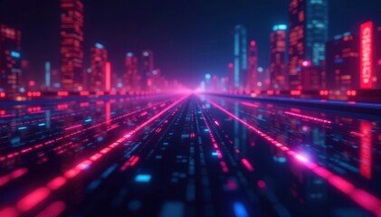 Glowing holographic HUD interface, vibrant neon lines, circuit, futuristic, energy