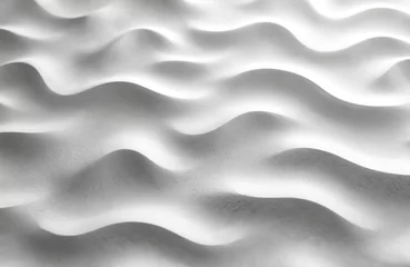 Monochrome photo of seamless rippled sand dune pattern. Wavy beige white desert sand dunes repeat creating trendy background. Bump map displacement abstract 3d rendering with grayscale geometric