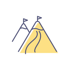 Ski Slope Vector icon