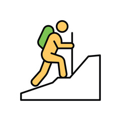 Hiking  Vector icon
