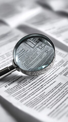 IT Security Risk Assessment with Magnifying Glass
