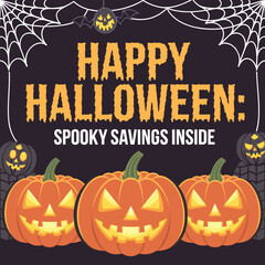 Happy Halloween - Spooky Savings Promotional Banner