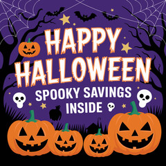 Happy Halloween - Spooky Savings Promotional Banner