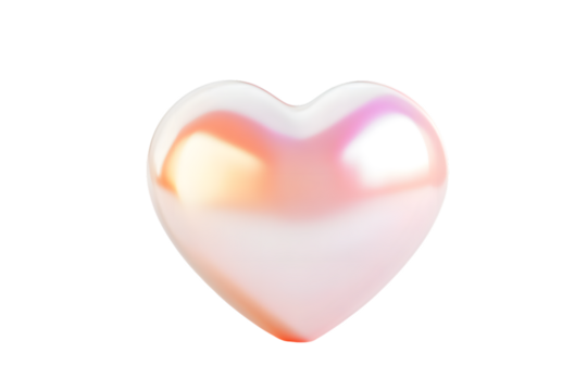 Glowing Heart with Iridescent Colors A Symbol of Love and Romance for Various Designs