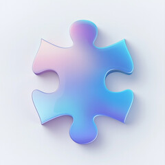 Obraz premium Conceptual image of a blue puzzle piece in a white puzzle, symbolizing connection, support, teamwork, and awareness for neurodiversity and autism