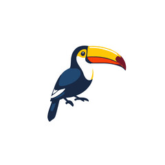 Cute Tropical Toucan Bird Illustration