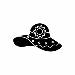 creative details Sun Hat Icon vector illustration