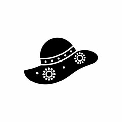 creative details Sun Hat Icon vector illustration