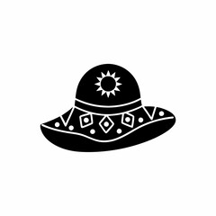 creative details Sun Hat Icon vector illustration