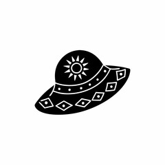 creative details Sun Hat Icon vector illustration